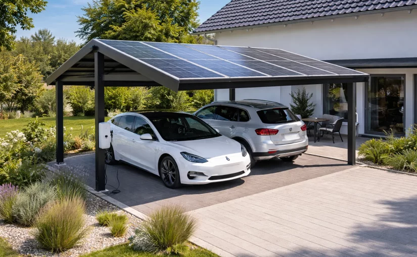Carport solaire recharge voiture